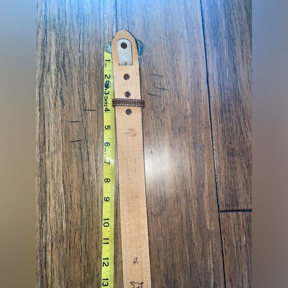 Lizard grab cowhide belt brown belt flower belt country belt southern belt - Picture 9 of 16